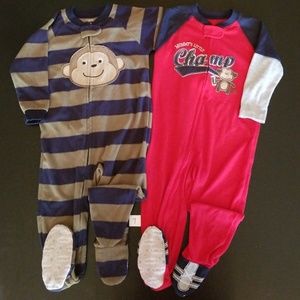 CARTER'S 2 24 Months Boy's Footed PJ's